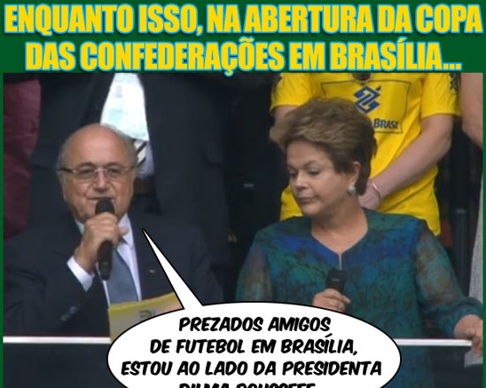 Quem tem boca vaia a presidente Dilma